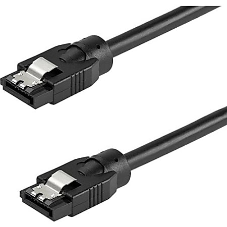 StarTech.com 0.3 m Round SATA Cable - Latching Connectors - 6Gbs SATA Cord - SATA Hard Drive Power Cable - SATRD30CM