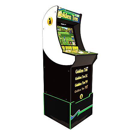 Arcade1Up Golden Tee Classic Arcade Cabinet With Custom Riser