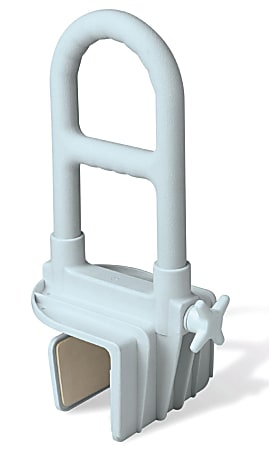 Medline Deluxe Clamp-On Bathtub Safety Bars, 12", White, Pack Of 2