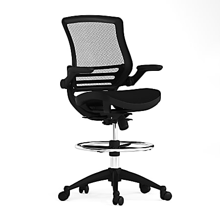 Flash Furniture Mid-Back Transparent Mesh Drafting Chair with