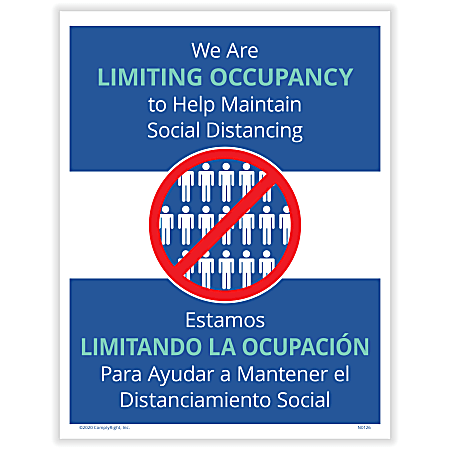 ComplyRight™ Coronavirus And Health Safety Posting Notices, Temporary Limited Occupancy, English, 8-1/2" x 11", Set Of 3 Notices