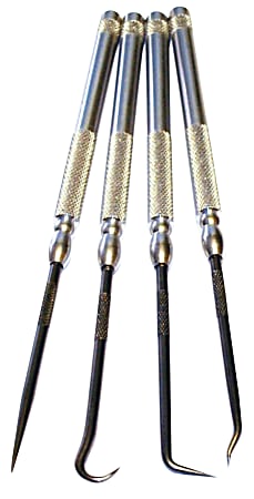 King Tool K4Ps 4-Piece Aluminum Handle Pick Set