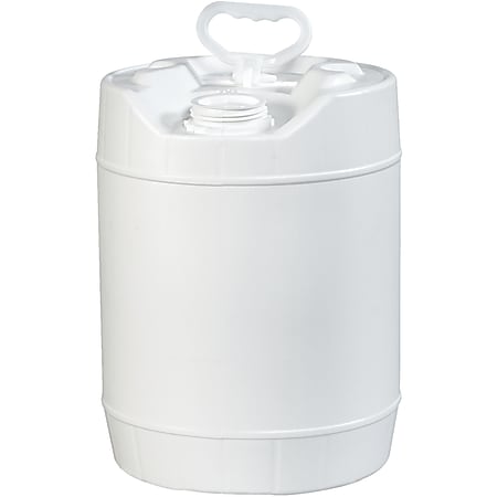 Partners Brand Plastic Pail Shipper, Closed Head, 5 Gallon, White