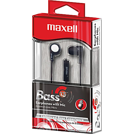 Maxell Bass 13 - Earphones with mic - ear-bud - Bluetooth - wireless - black