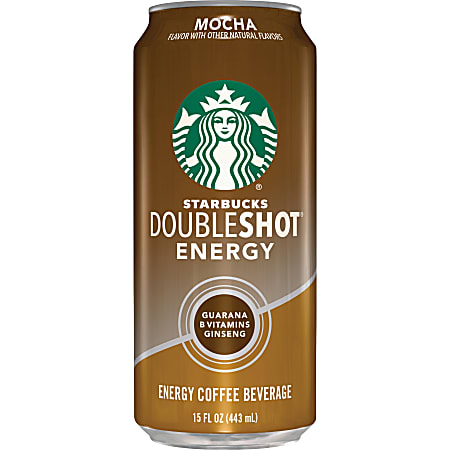 Starbucks Doubleshot Mocha Energy Drink - Ready-to-Drink - 15 fl oz (444 mL) - 12 / Carton