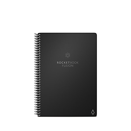  Rocketbook Smart Reusable Notebook, Fusion Plus Letter Size  Spiral Notebook & Planner, Infinity Black, (8.5 x 11) : Office Products