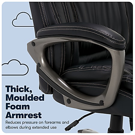 Serta Works Ergonomic Bonded Leather High Back Office Chair