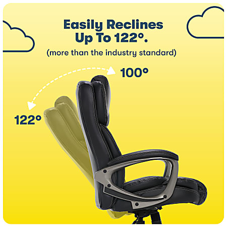 Serta Works Ergonomic Bonded Leather High Back Office Chair
