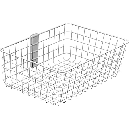 Ergotron SV Wire Basket, Large, Large, 5 lb Weight Capacity, 19.88"L x 17"W x 13"D x 6"H, White