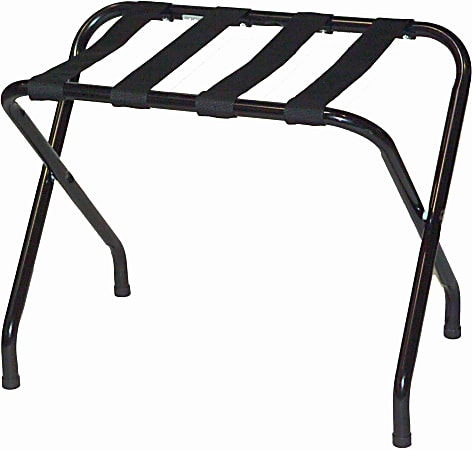 CSL Flat Top Metal Luggage Racks, 20”H x 26”W x 16”D, Black/Black, Pack Of 6 Racks