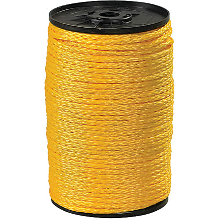 Office Depot® Brand Hollow Braided Polypropylene Rope, 2,100 Lb, 3/8" x 1,000', Yellow