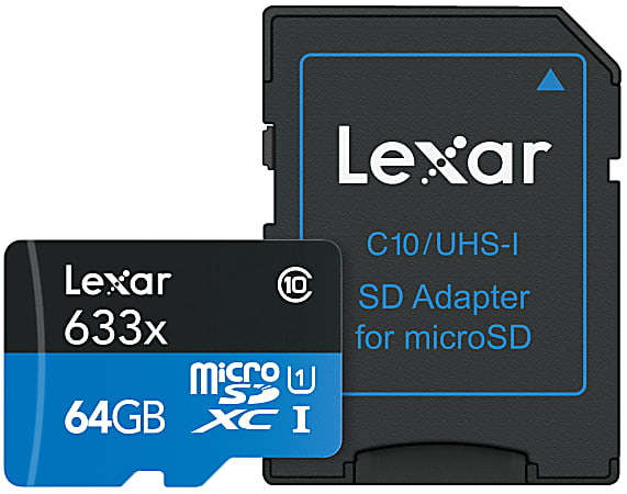 Lexar® High-Performance 633x microSDXC™ UHS-1 Memory Card, 64GB