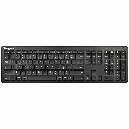 Targus Full-Size Multi-Device Bluetooth Antimicrobial Keyboard, Black, AKB864US
