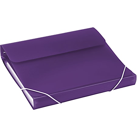 Samsill® Duo 2-In-1 Poly 7-Pocket Organizer/Ring 3-Ring Binder, 1" Round Rings, Purple