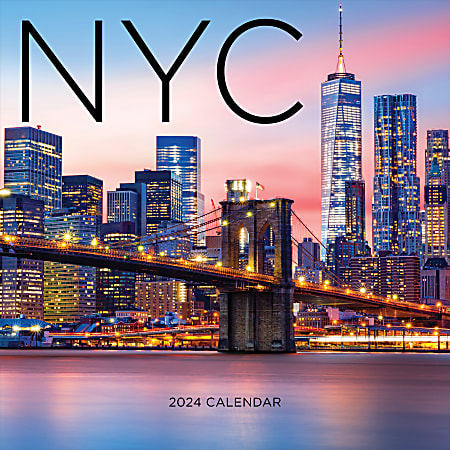 2024 TF Publishing Scenic Wall Calendar, 12" x 12", NYC, January To December