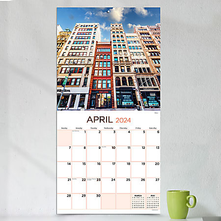 2024 TF Publishing Scenic Wall Calendar, 12" x 12", NYC, January To