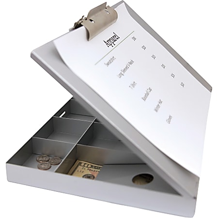Saunders Cash Box Clipboard - Heavy Duty - Aluminum - 1 Each