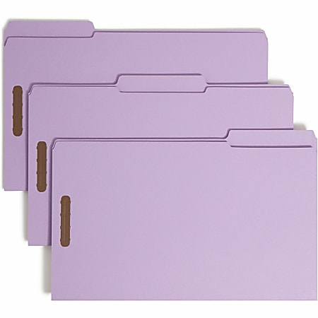 Smead® Colored Top-Tab Fastener File Folders, 8 1/2"