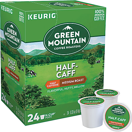 Green Mountain Coffee K Cups Medium Roast Half Caffeinated Carton