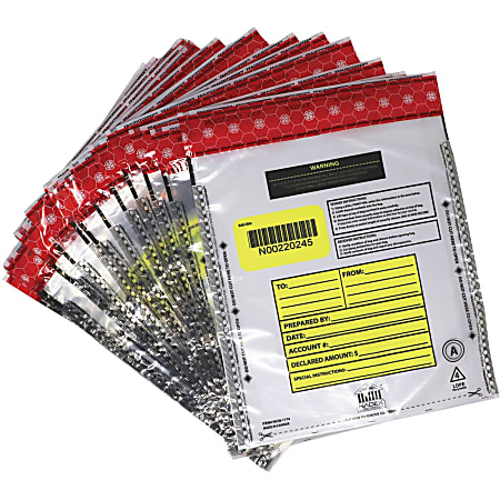 Nadex Coins Deposit Bags, 9x12, Clear, 500 Pack - 12" Length x 9" Width - Clear - Film - Cash - 500 / Pack