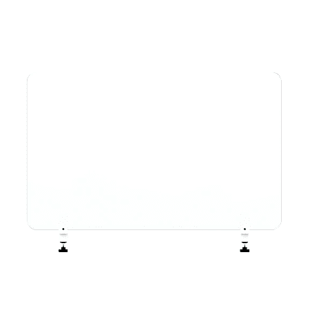 U Brands Magnetic Double-Sided Glass Dry Erase Protective Panel, 45" X 24", White