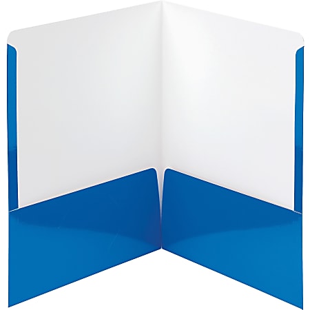 aritmetik zone nærme sig Smead Letter Pocket Folder 8 12 x 11 2 Pockets Blue 25 Box - Office Depot
