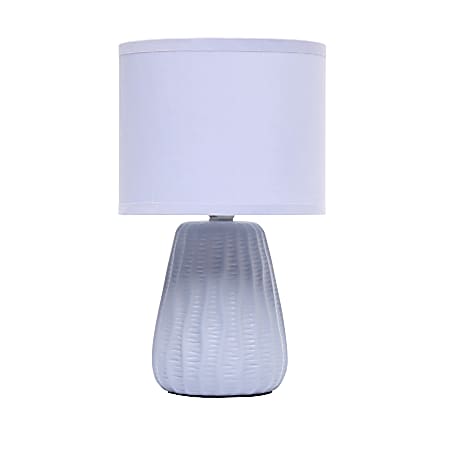 Simple Designs Mini Texture Pastel Accent Table Lamp, 11-1/16"H, Periwinkle/Periwinkle