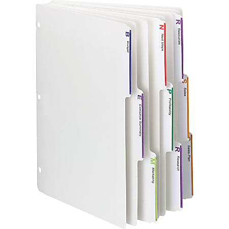 Smead Viewables 3-Ring Binder Index Dividers - Letter - 8.50" Width x 11" Length - White Divider - Recycled - 25 / Box