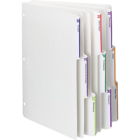 Smead Viewables 3 Ring Binder Index Dividers Letter 8.50 Width x 11 Length  White Divider 25 Box - Office Depot