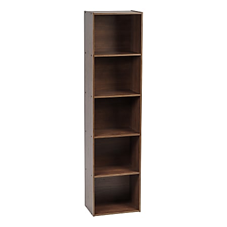 IRIS Yama 67"H 5-Tier-Shelf, Brown