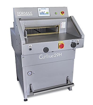 Formax Cut True 29A Automatic Electric Guillotine Paper Cutter With LED  Laser Line 20 12 Gray - Office Depot