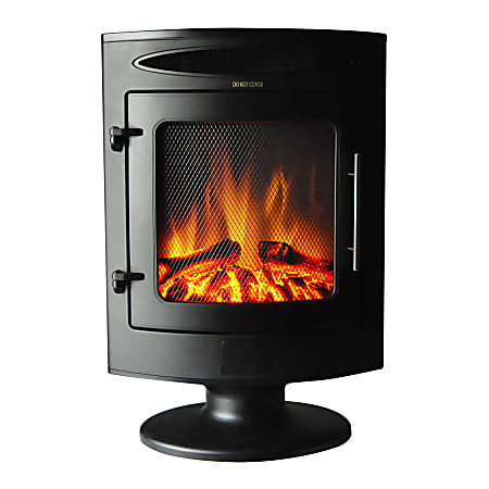 Cambridge® Freestanding Electric Fireplace With Log Display, 28 15/16"H x 19 3/4"W x 12 5/8"D, 1,500 Watts, Black