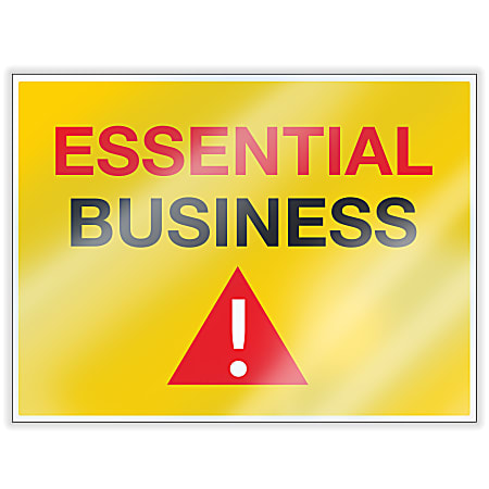 ComplyRight™ Essential Business Window Cling, English, 8-1/2" x 11",