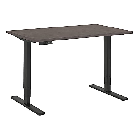 Bush Business Furniture Move 80 Series 48"W x 30"D Height Adjustable Standing Desk, Cocoa/Black Base, Premium Installation