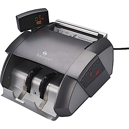 Sparco Automatic Bill Counter with Digital Display - Counts @ 1100 bills/min - White