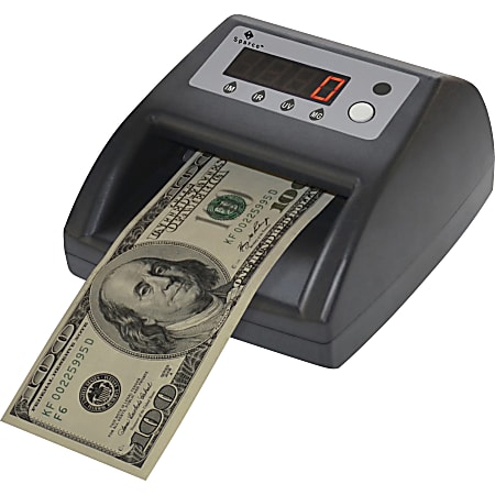 Sparco Counterfeit Bill Detector with UV, MG and IR - Ultraviolet, Magnetic Ink, Infrared - Gray