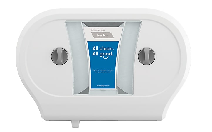 Cascades PRO® Tandem Double JRT Bathroom Tissue Dispenser, White