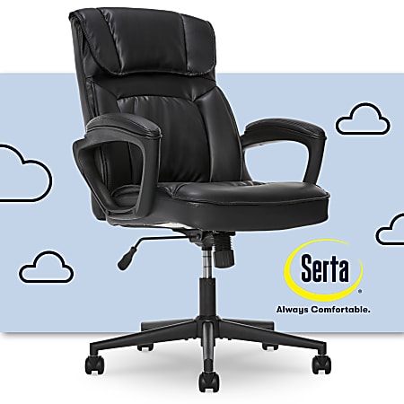 Serta Style Hannah I Bonded Leather High Back Office Chair Comfort