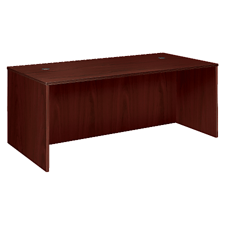 Basyx™ BW Series 72"W Rectangular Desk Shell, Mahogany