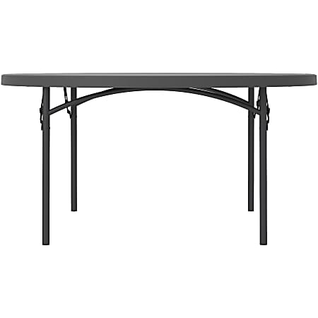 Dorel Zown Commercial Round Blow Mold Fold Table - For - Table TopRound Top - 4 Legs - 750 lb Capacity x 60