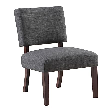 Office Star Jasmine Fabric Accent Chair, Charcoal