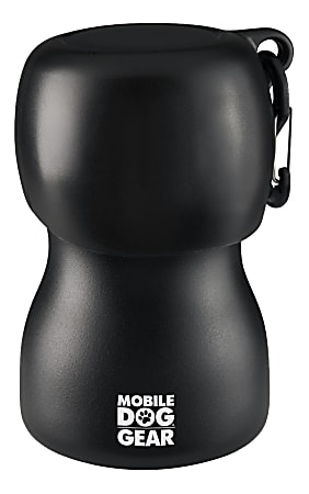 Overland Mobile Dog Gear 9.5 Oz Stainless Steel Water Bottle, Black