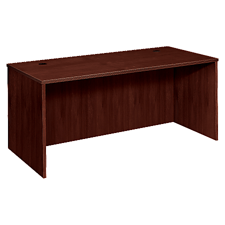 Basyx™ BW Series 66"W Rectangular Desk Shell, Mahogany