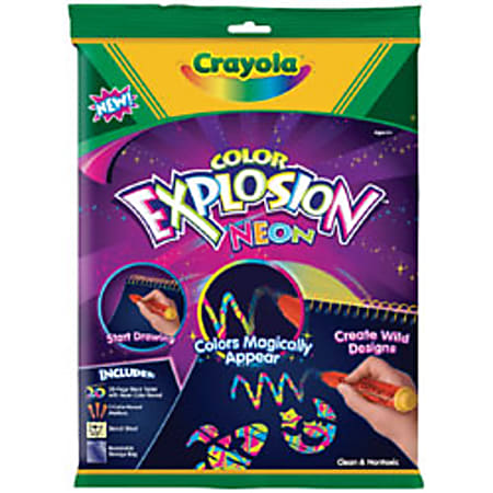 Crayola® Color Explosion™ Art Kit, Black Paper Neon