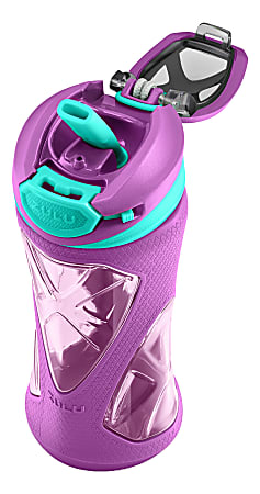 Zulu Echo Kids 12oz Stainless Steel BPA Free Water Bottle, Purple/Teal, Pink