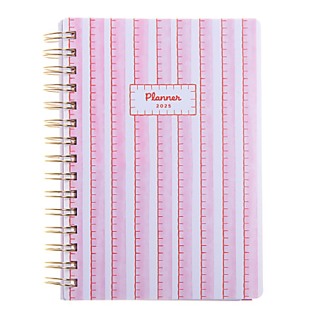 2025 Gartner Studios Weekly/Monthly Annual Planner, 5-5/8” x 8”, Pink/White, January 2025 To December 2025