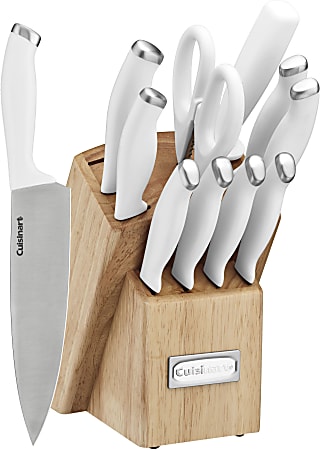 Cuisinart™ 12-Piece Cutlery Block Set, 9-1/2" x 14-1/2" x 5-13/16", White
