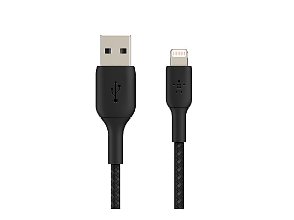 Belkin Braided Lightning Cable USB-A To Lightning, 6.5ft/2m, Black