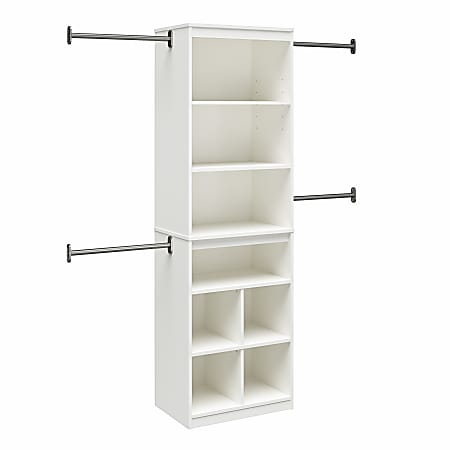 Ameriwood™ Home SystemBuild Closet Storage System, 76-5/8"H x 95-7/16"W x 15-3/4"D, White