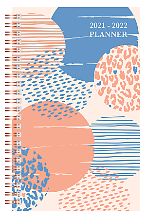Office Depot® Brand Fashion Weekly/Monthly Academic Planner, 5" x 8", Cheetah Love, July 2021 To June 2022, ODUS2033-028